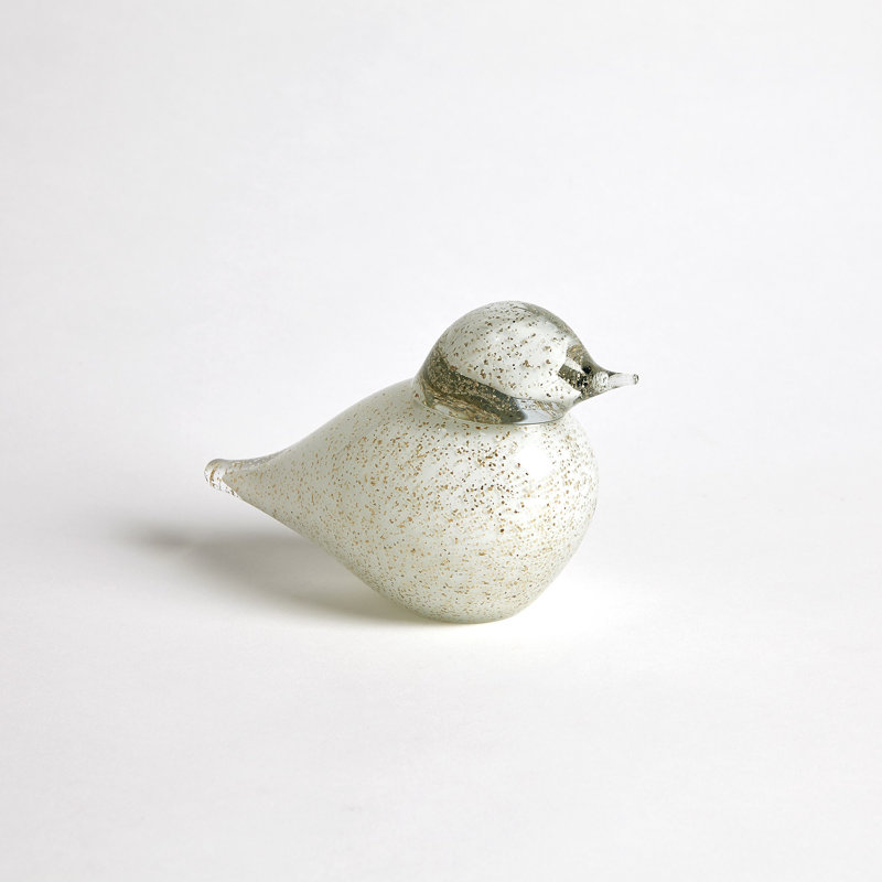Decorative Granilla Glass Bird, 4.25" H x 3" W x 6.75" D