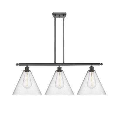 Luminaire suspendu linéaire à 3 lumières pour îlot de cuisine Angelissa