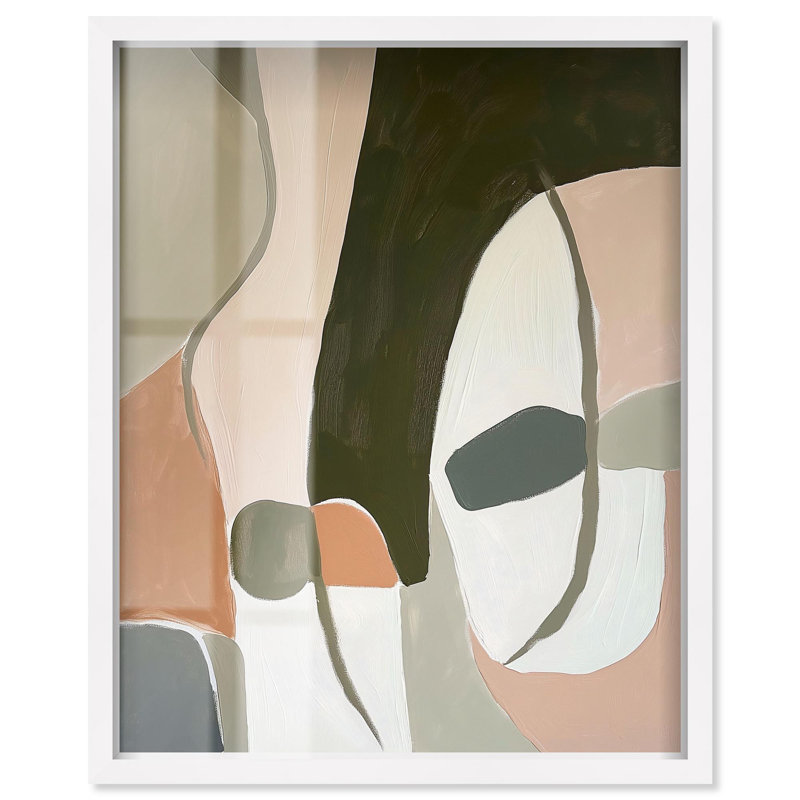 «Diptych Element I Shadowbox Print Boho Art» par Art Remedy, H 25 po x l 21 po, Blanc