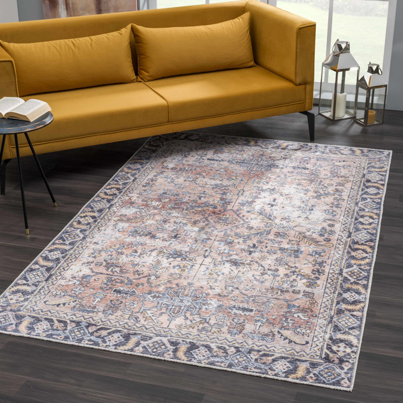 Jaelyne Washable Oriental Indoor Rug, Rectangle 7'10" x 10'3"