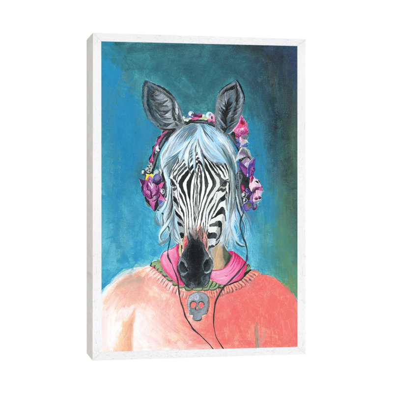 I Can't Hear You by Heather Perry - Print on Canvas, 101.6 cm H x 66.04 cm W, White Framed