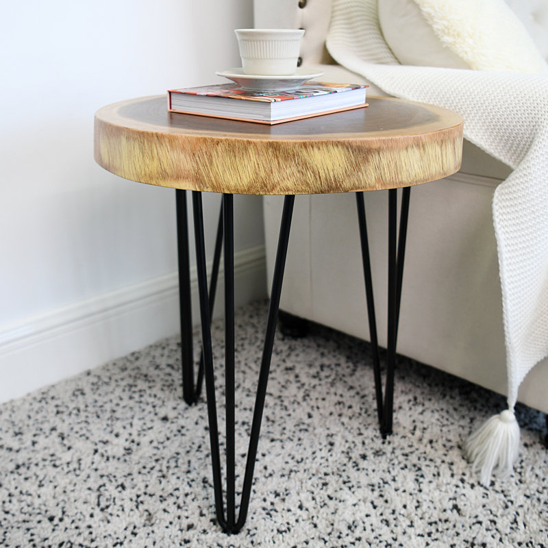 Battiste Solid Wood Top End Table