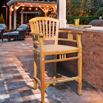 Tabouret de bar 24 po en teck Orleans