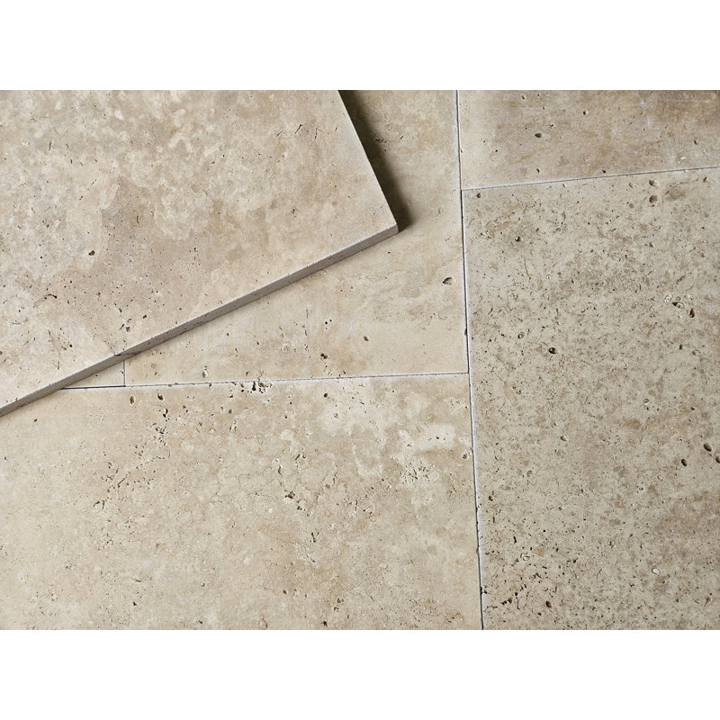 Pavé en travertin Toscane beige 16 x 24