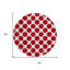Tapis rond lavable à pois 8 po