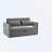 Araluen 55'' Velvet Convertible Sofa-1394462920