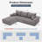 Upholstered Sofa With Ottoman
