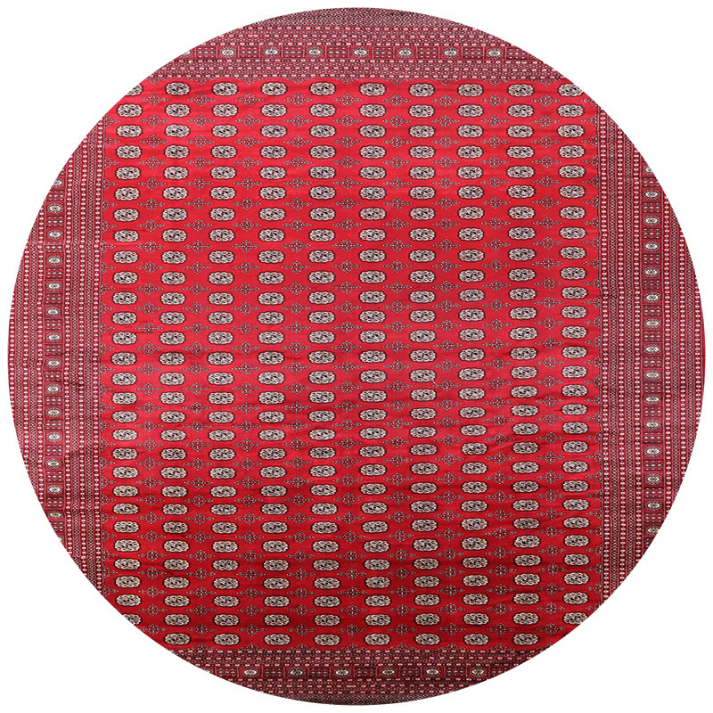 Tapis oriental rouge Riyan, Rond 3 pi