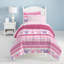 Ensemble d'édredon réversible en microfibre rose Butterfly Dots-1547960762