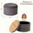 23.5" Wide Round Upholstered Ottoman With Storage-188440731