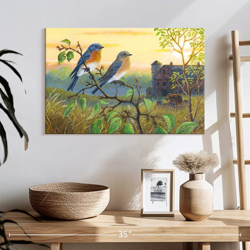 Merle bleu véritable Brampt, H 16 po x l 24 po
