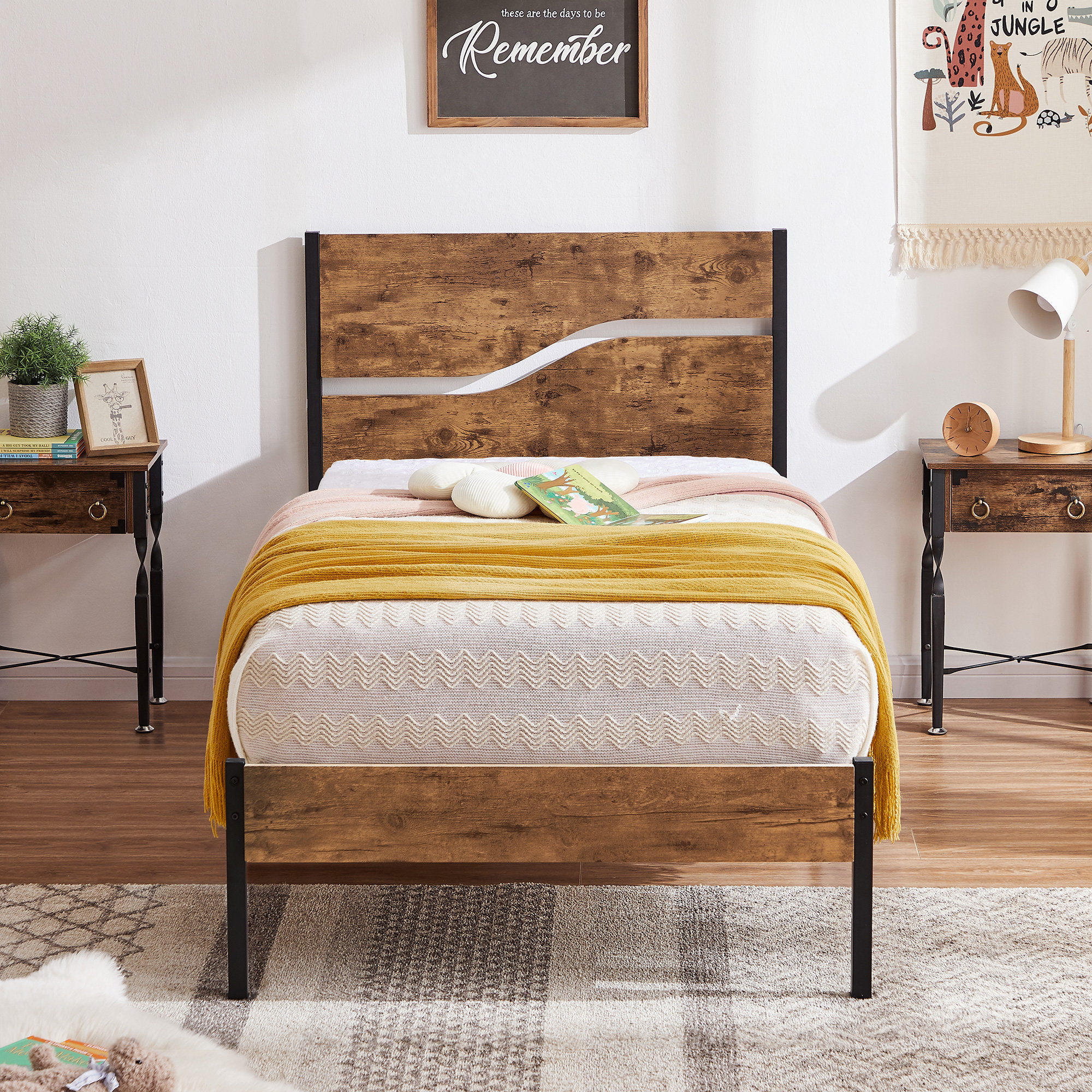 Trent Austin Design® Kempst Platform Bed Frame with Wood