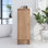 Armoire de rangement autoportante de 12 pouces pour salle de bain, portes à fermeture douce