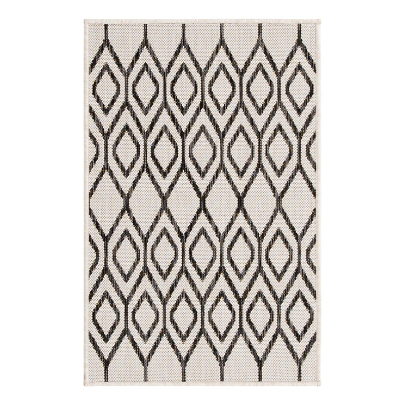Tapis intérieur / extérieur Turks and Caicos, Ivoire ivoire, Rectangle 2 pi x 3 pi 1 po