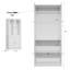 Armoire 75 lumières H 75 po à 4 portes, garde-robe en verre, garde-robe en bois avec tringle et tablettes de rangement-512281591