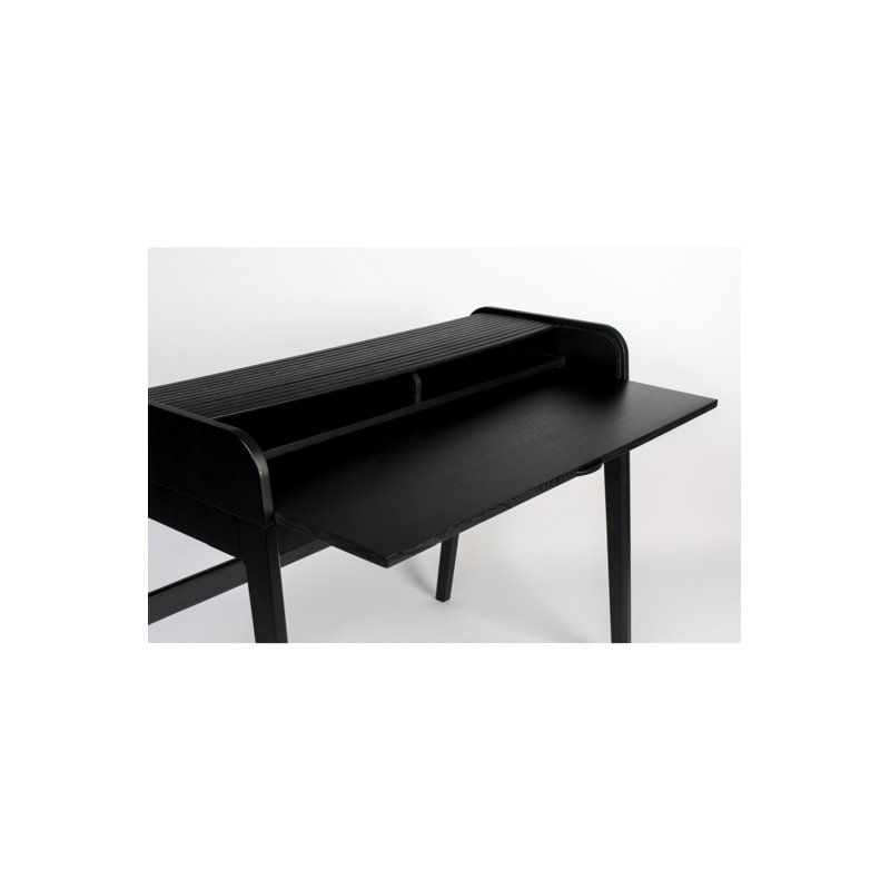 Barbier Solid Wood Writing Desk, Black