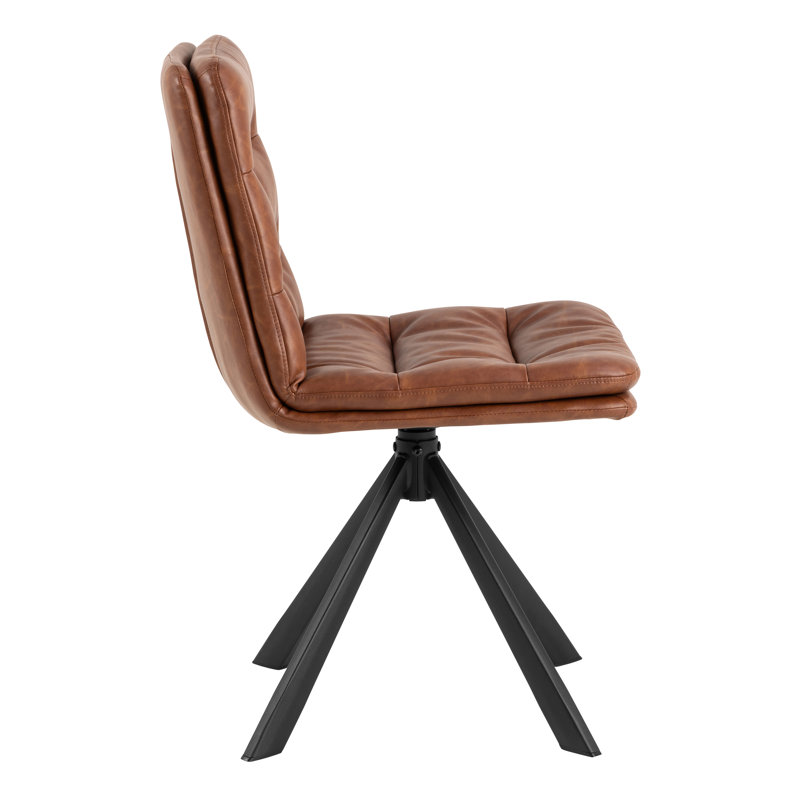 Barbarra 85cm H Fabric Upholstered Parsons Chair, Brown