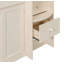 Lit mezzanine simple en bois avec bureau, tiroirs, armoires, beige-916398788