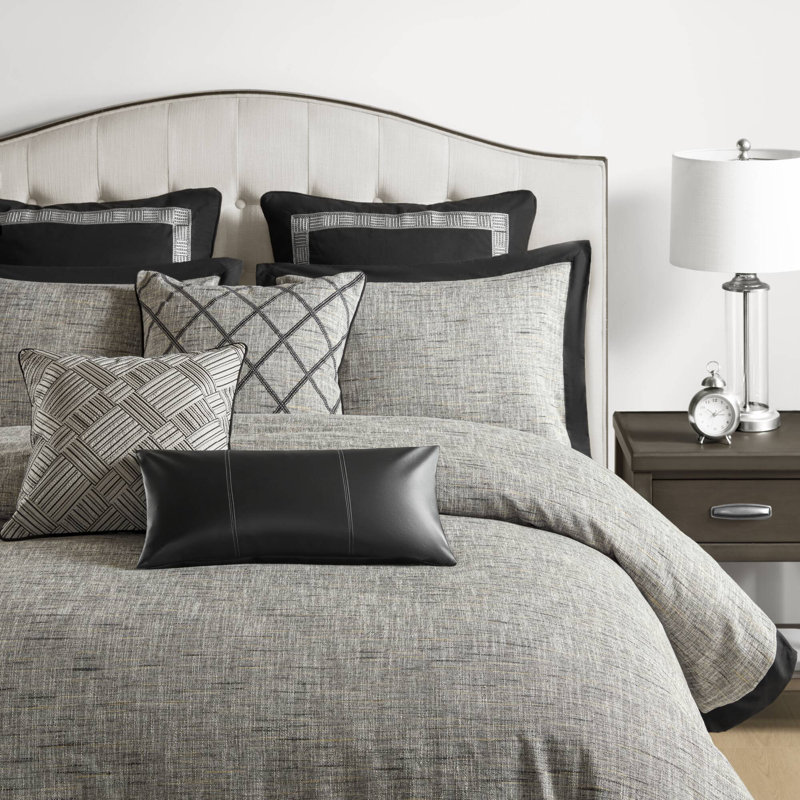 Ensemble d'édredon Reed Elegance Luxury Jacquard, Édredon pour grand lit + 7 pièces supplémentair