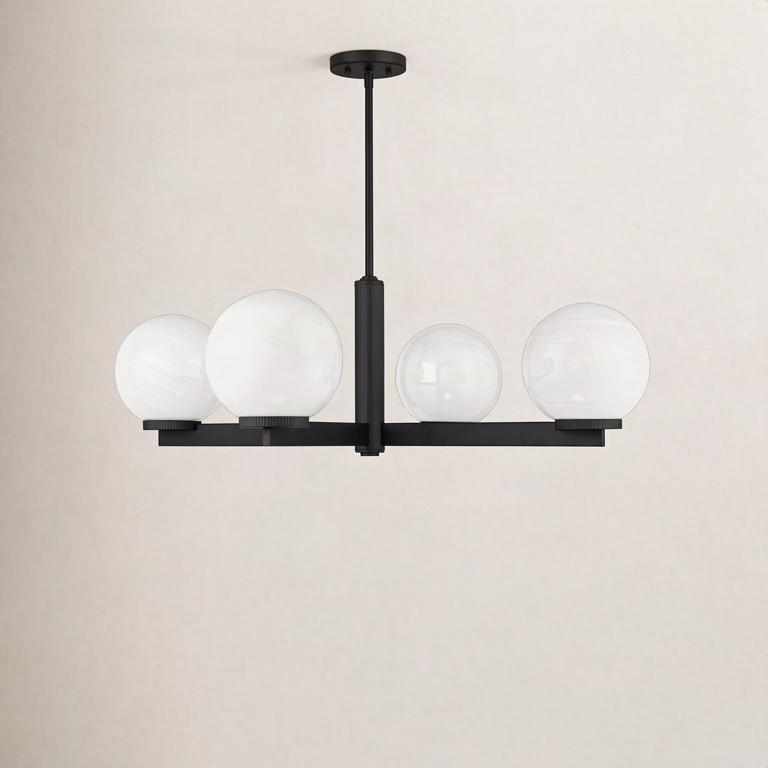 Claudette 4-Light Chandelier, Matte Black