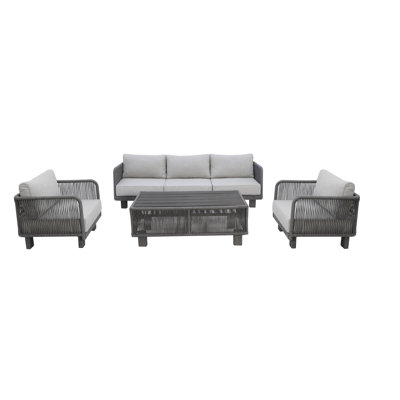 Sommers 5 - Person Patio Conversation Set with Cushions