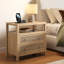 Table de chevet en rotin avec 2 tiroirs et table de chevet 26 po-535332031-535332030