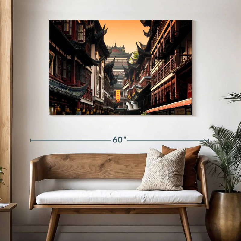 Ravi architecture dans le jardin Yuyuan, H 32 po x l 48 po