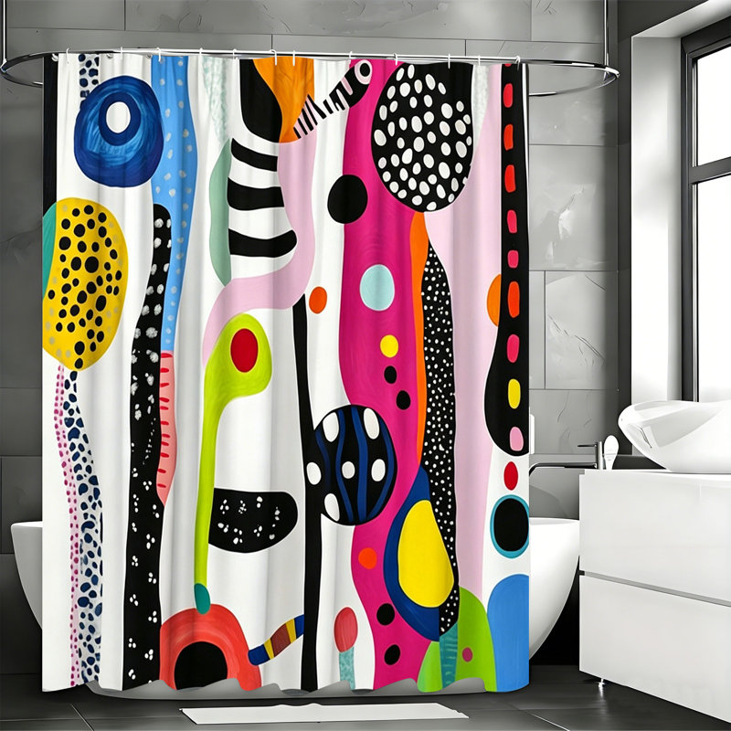 Rideau de douche avec crochets inclus, H 72 po x l 72 po