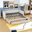 Lit de jour simple en chenille avec lit gigogne double extensible-1400265769