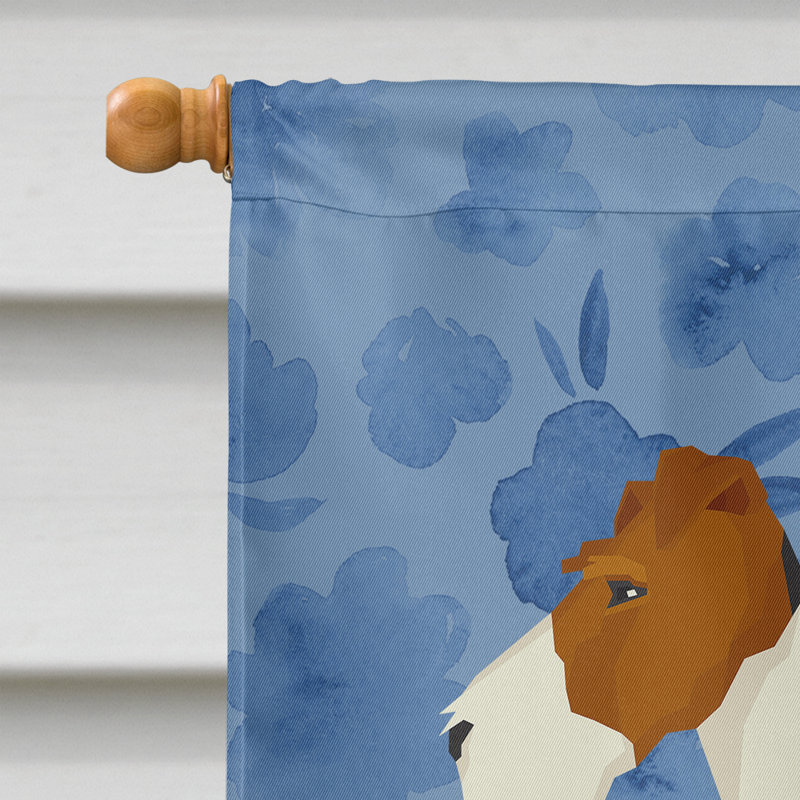 Caniche en polyester à 2 côtés 40 x 28 po standard welcome drapeau maison, Fox-terrier