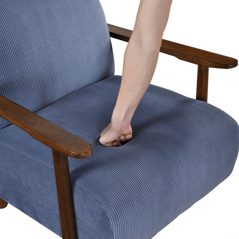Chaise d'appoint en velours côtelé 1Pc, Bleu