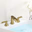 Chute d'eau 8 po Robinet pour salle de bain à poignée double en acier inoxydable-103539550