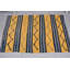 Tapis de porte kilim turc tissé à la main en zigzag jaune pour un décor de style bohémien