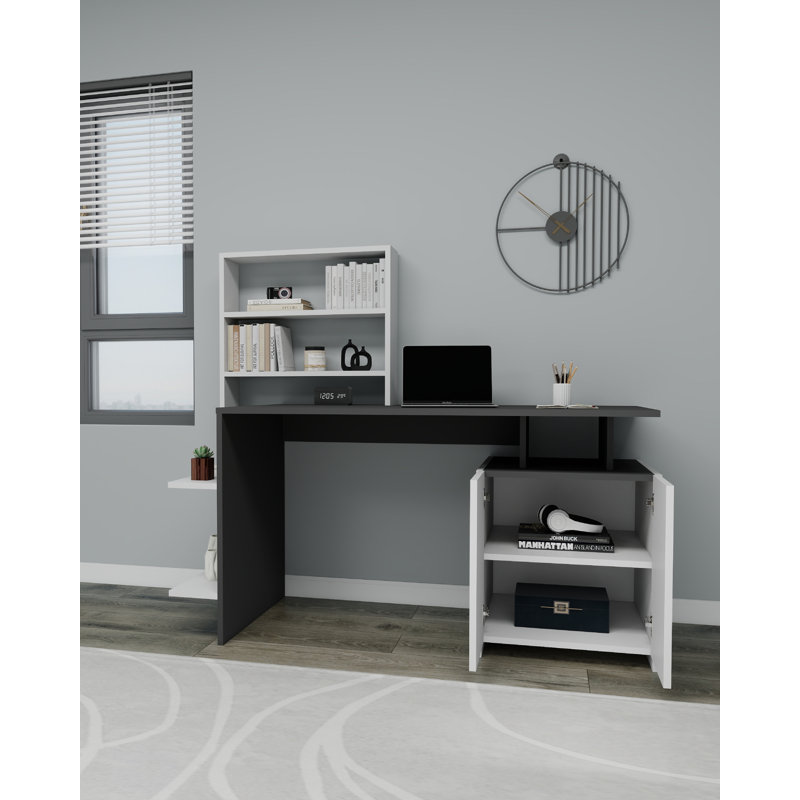 Computer Desk Ezekiella Lake, Anthracite/White