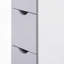 Élégante armoire de rangement pour la salle de bain, armoire de rangement étroite pour la salle de bain, tour à linge autoportante avec tablette à 2 niveaux et tiroirs