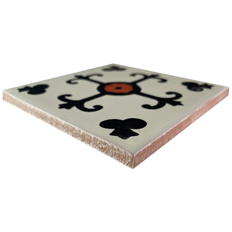 4.2" x 4.2" 9pcs TalaMex Madero Mexican Clay Tile Handmade Talavera Backsplash Mosaic