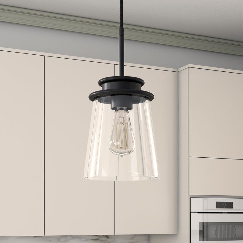 Vojin 1 - Light Single Cylinder Pendant, Blackened Bronze