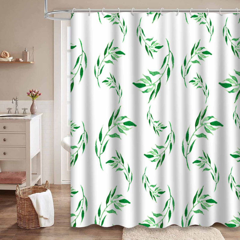 Rideau de douche avec 12 crochets, L 72 po x l 78 po
