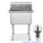 31.25'' L x 30.75'' W Silver Freestanding Service Sink