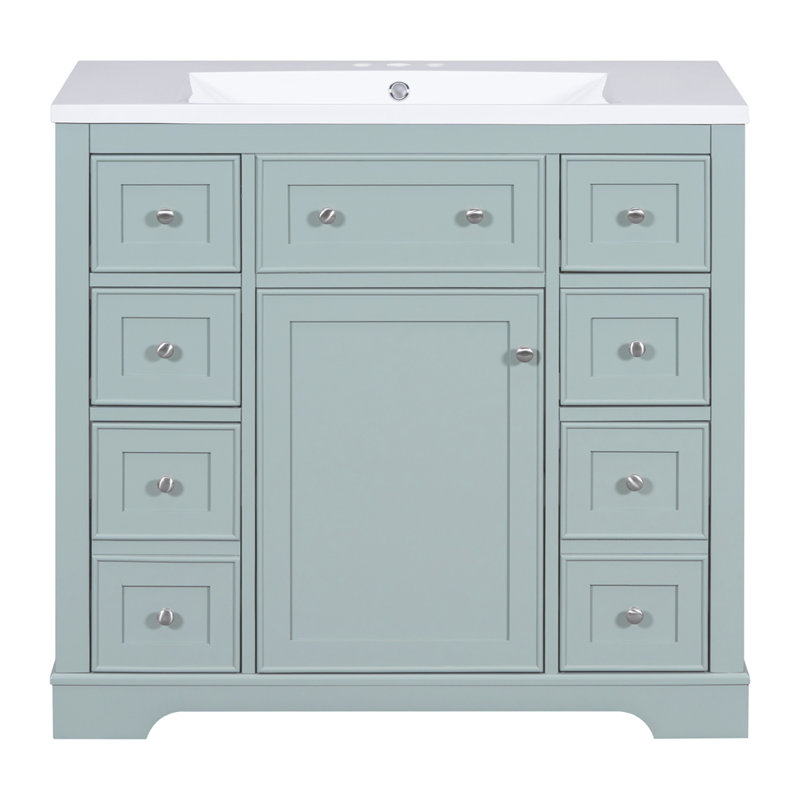 Meuble-lavabo 36 po avec lavabo, Vert