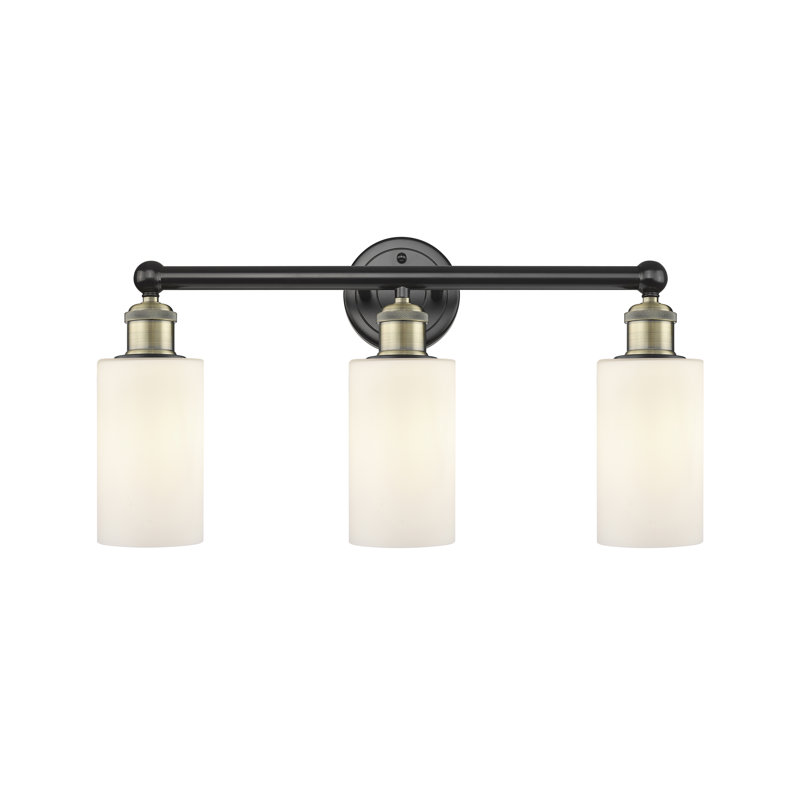 Caldello 3 - Light Dimmable Vanity Light, Matte White, Black Antique Brass
