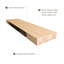 Tablette flottante en bois massif 2 pièces Dodgen-1495436504-1495436501