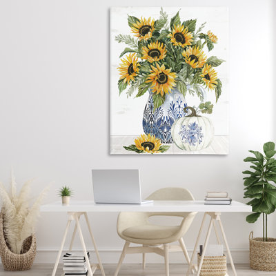 Imperial Autumn Sunflowers Canvas, design by Cindy Jacobs