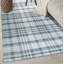 Tapis rectangulaires multicolores élégants et durables en laine à carreaux touffetés à la main Zefram-1370952709