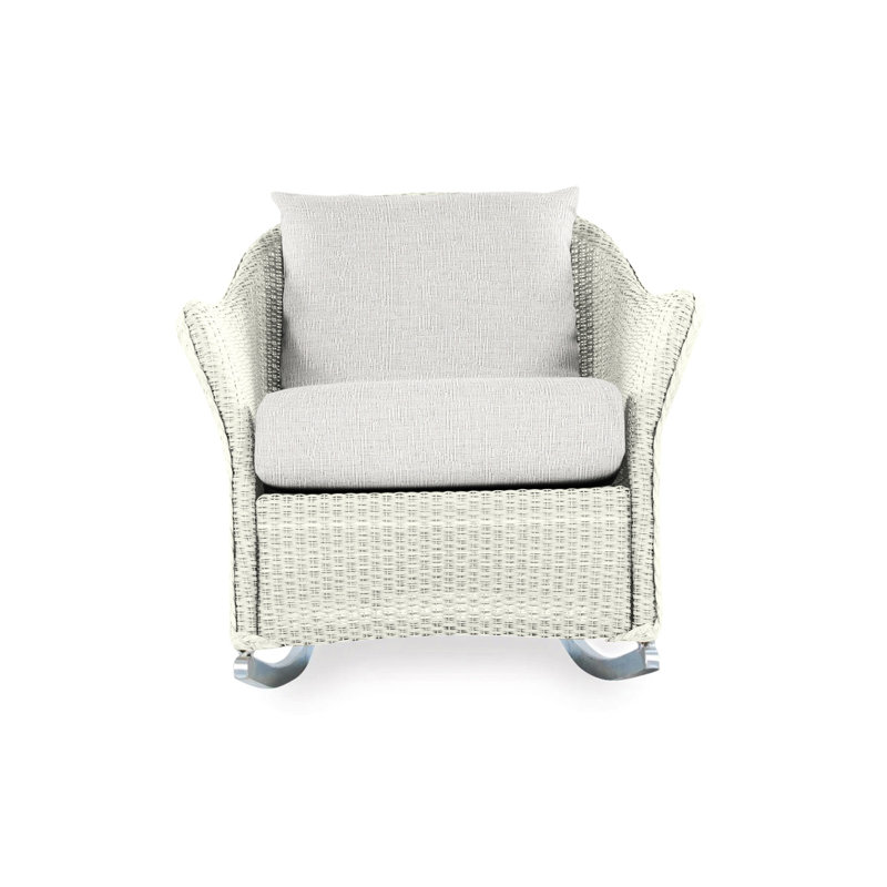 Weekend Retreat Outdoor Rocker Chair, Demo Oatmeal, Ivory