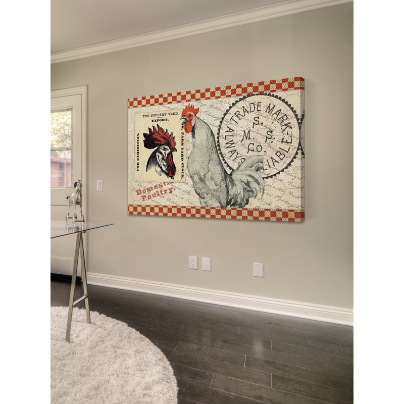 The Poultry Yard - Wrapped Canvas Print, 30 cm H x 45 cm W x 3.81cm D