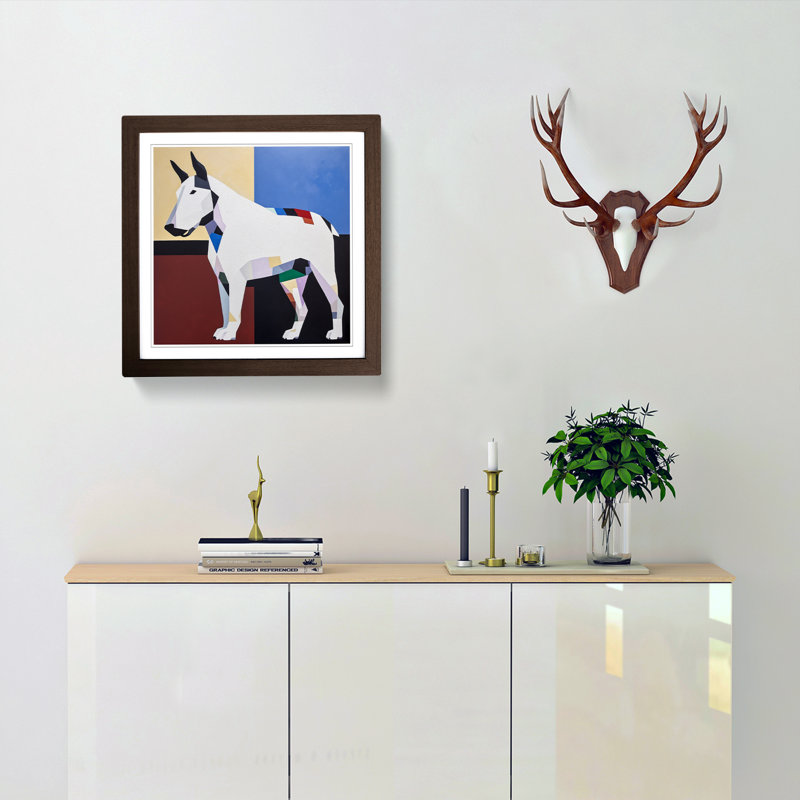 Single Picture Frame Print on Wood, Walnut