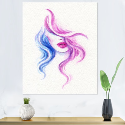 Illustration de mode rose pour femme - sur