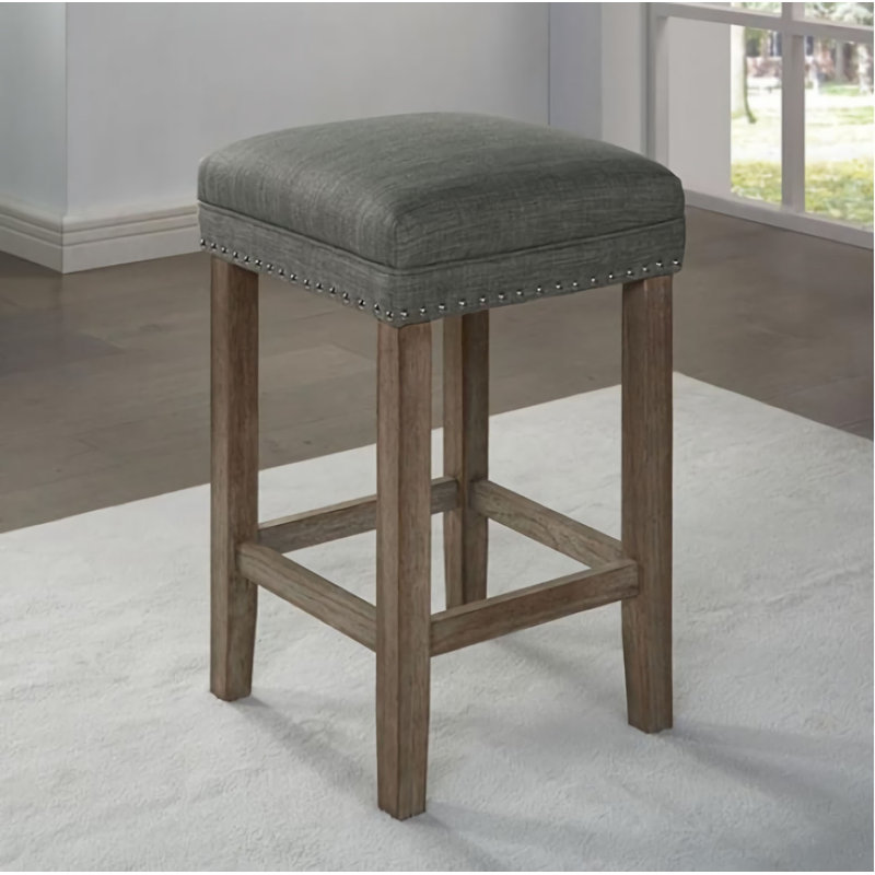 Ensemble de salle à manger rectangulaire Duncamn L 64 po x l 18 po, Fil-gris brossé, Fil-gris brossé