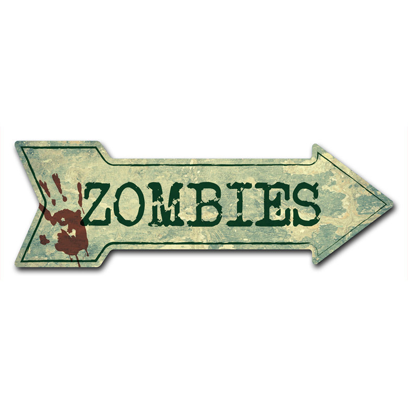 Decal-999532_Zombies décalque de flèche amusant 18 "de large, H 8 po x l 24 po x P 1 po